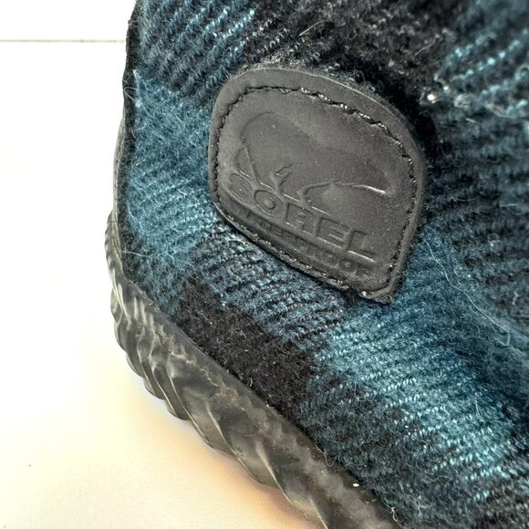 Sorel Duck Boots Womens 8.5 Out N About Plus Rain Blue Plaid Ankle NL3931-010 - Picture 2 of 9